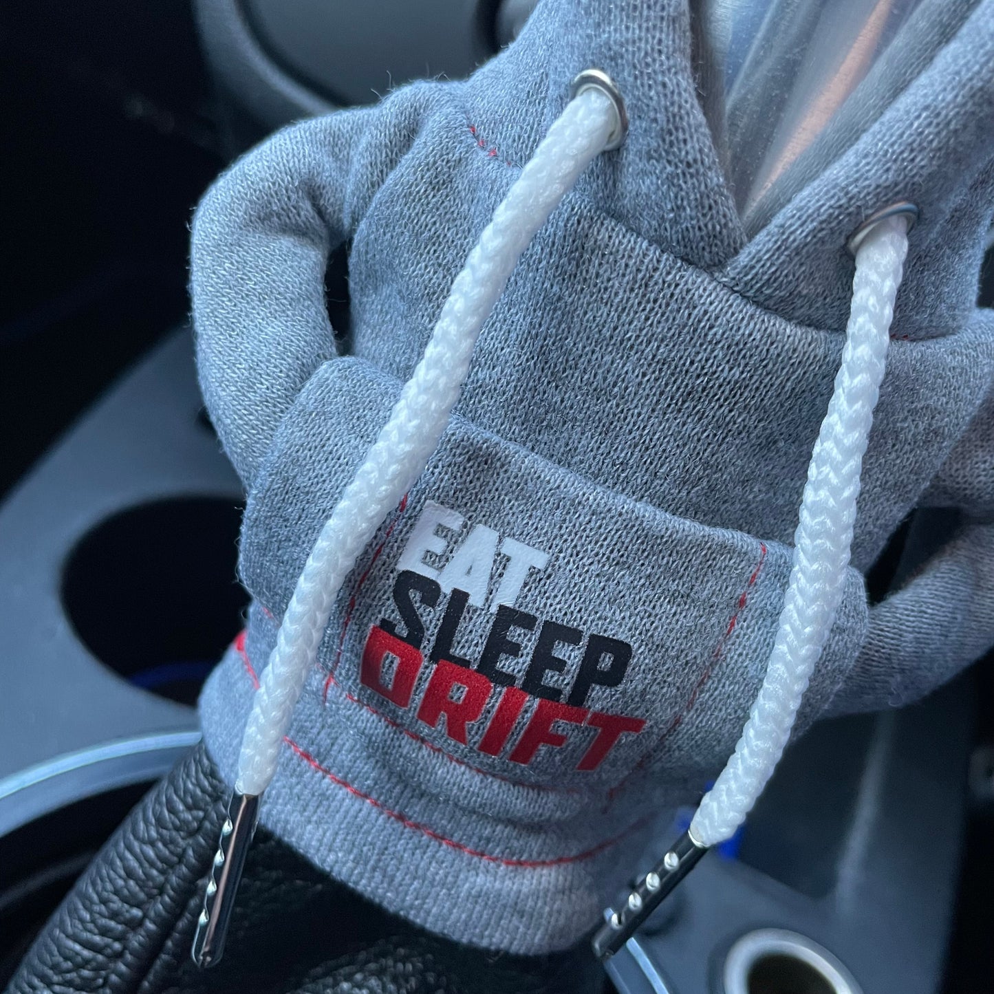 Eat Sleep Drift Grey Novelty Gear Stick Hoodie - Retro Fast Fords