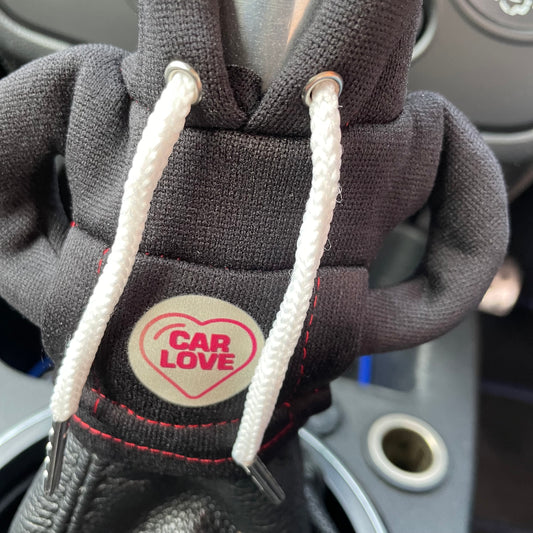 Valentines Car Love Black Novelty Gear Stick Hoodie - Retro Fast Fords