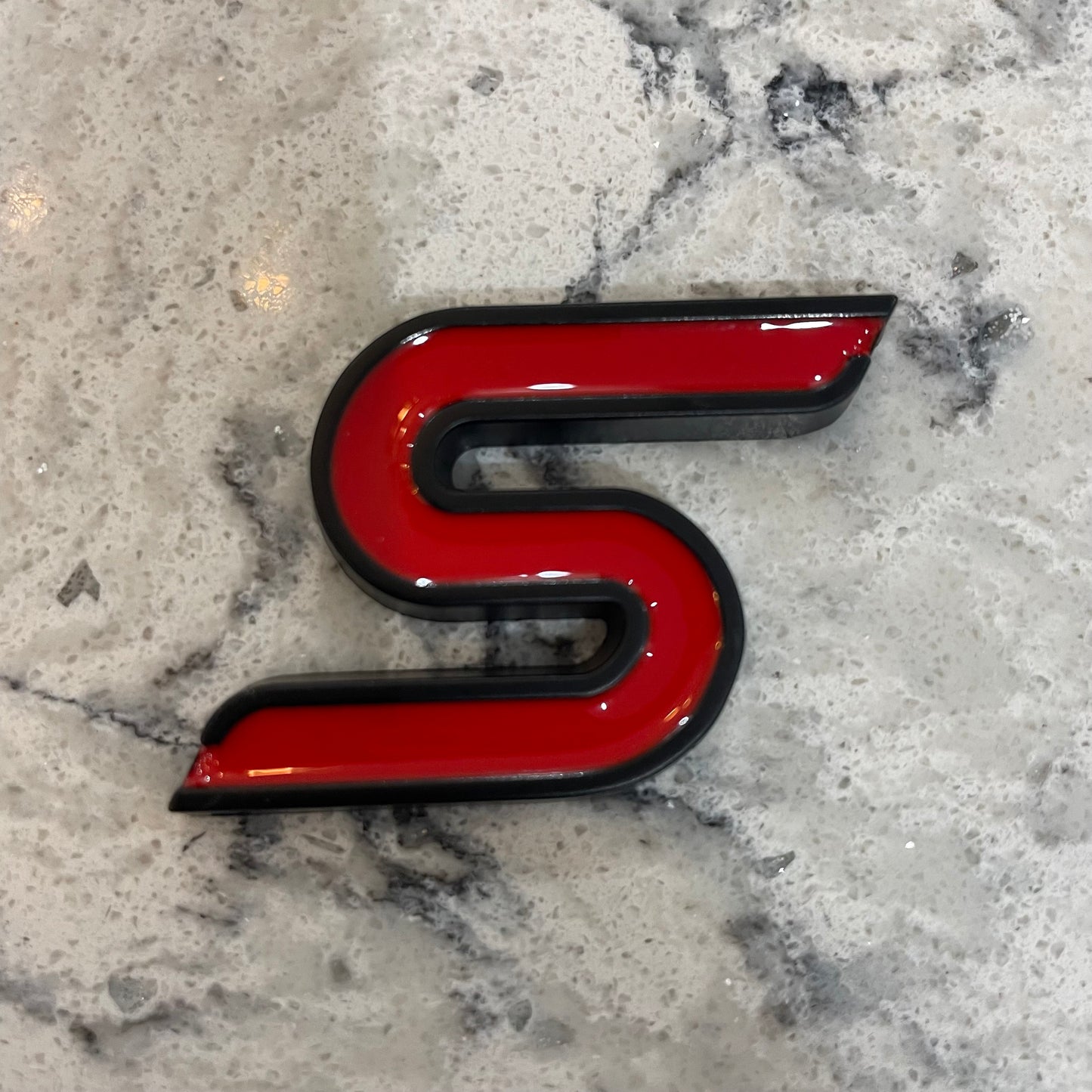 Ford Zetec S Badge Red/Black Outline, Stick On - Retro Fast Fords