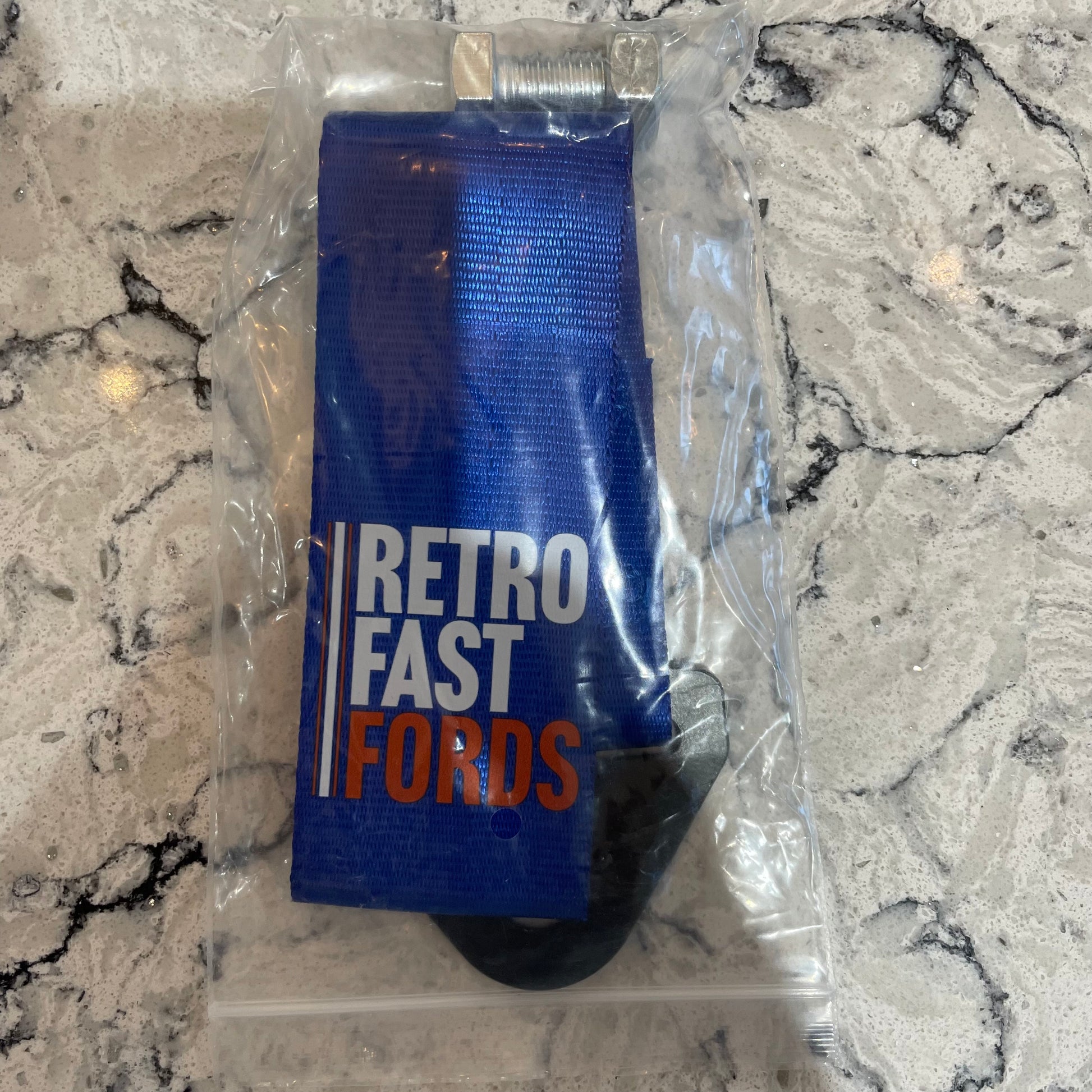 Retro Fast Ford JDM Style Tow Strap Universal Blue - Retro Fast Fords