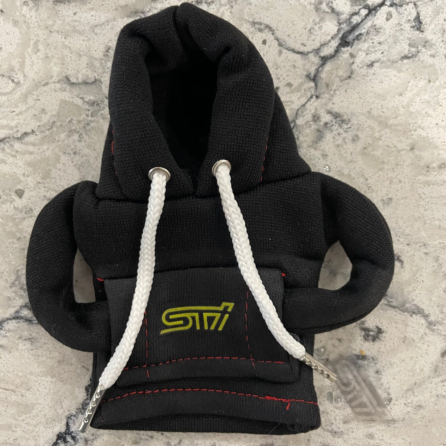 Subaru STI Yellow Logo Gear Stick Hoodie Black - Retro Fast Fords