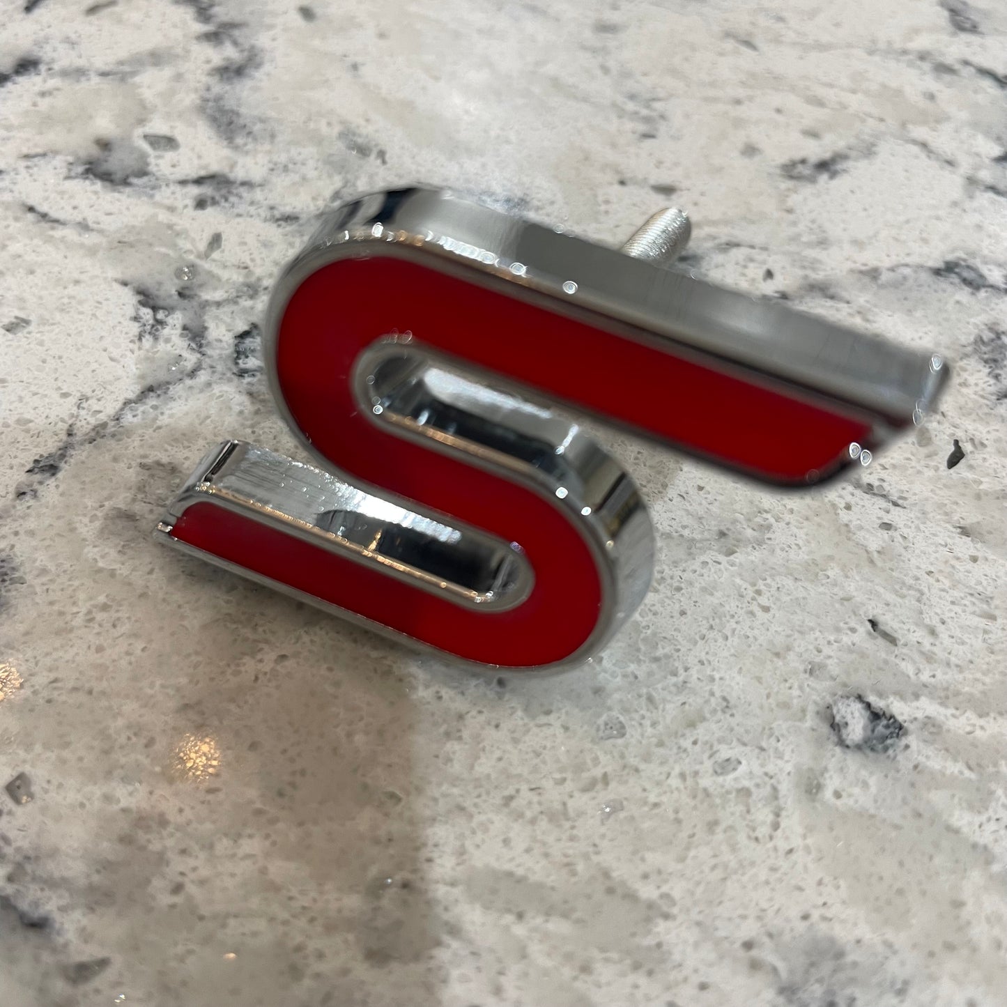 Ford Zetec S Badge Red/Silver Outline, Front Grill - Retro Fast Fords