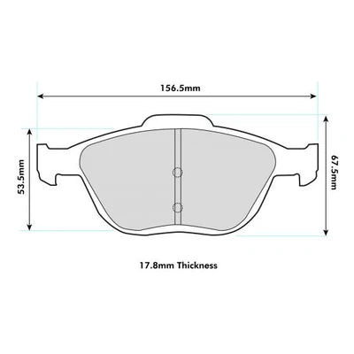 PBS ProTrack Fiesta ST150 / Focus ST170 Front brake pad set