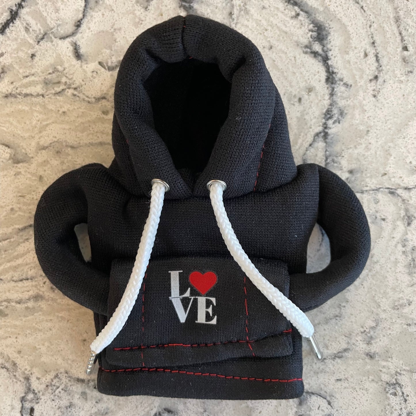 Valentines Love Black Novelty Gear Stick Hoodie - Retro Fast Fords