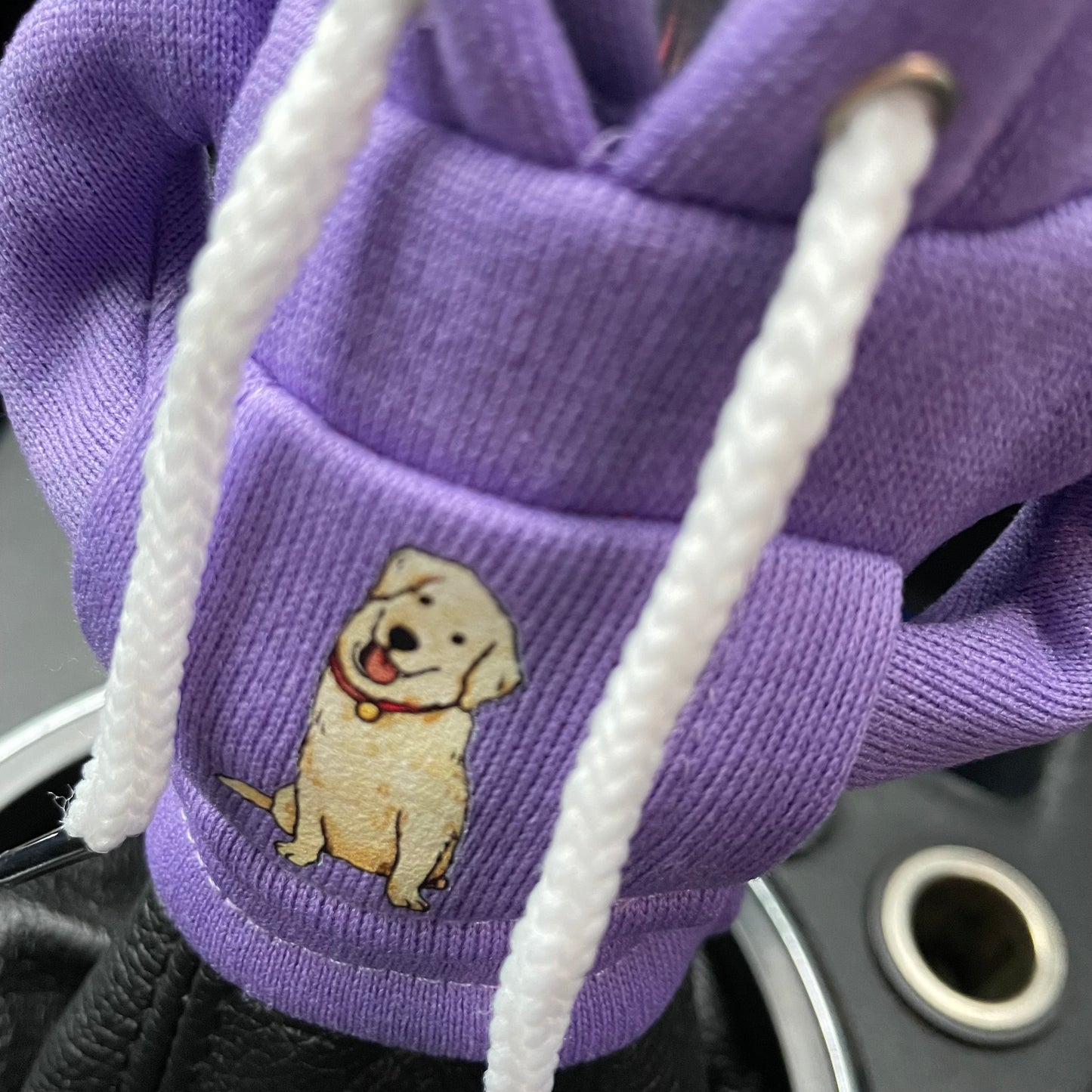 Purple Golden Retriever Novelty Gear Stick Hoodie - Retro Fast Fords