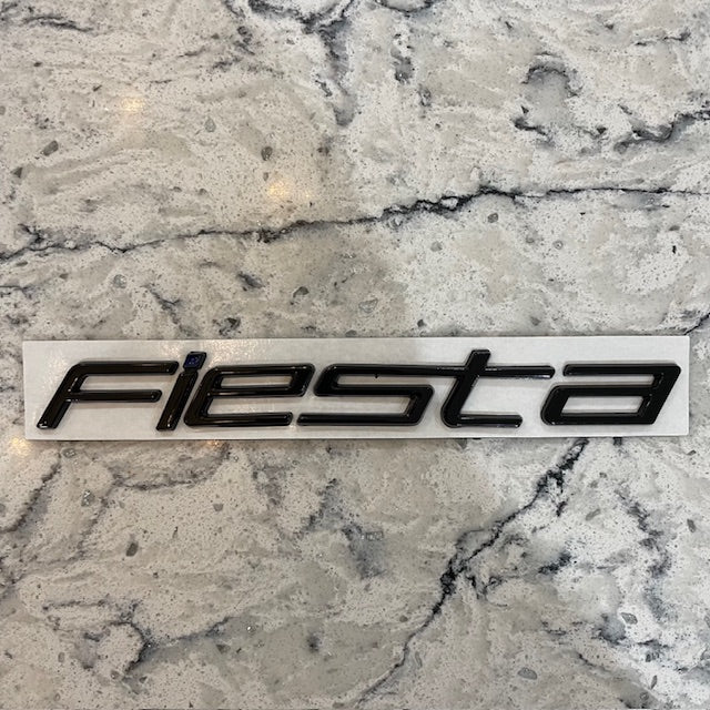 Ford Fiesta Badge Black With Blue Dot, Rear Stick On - Retro Fast Fords