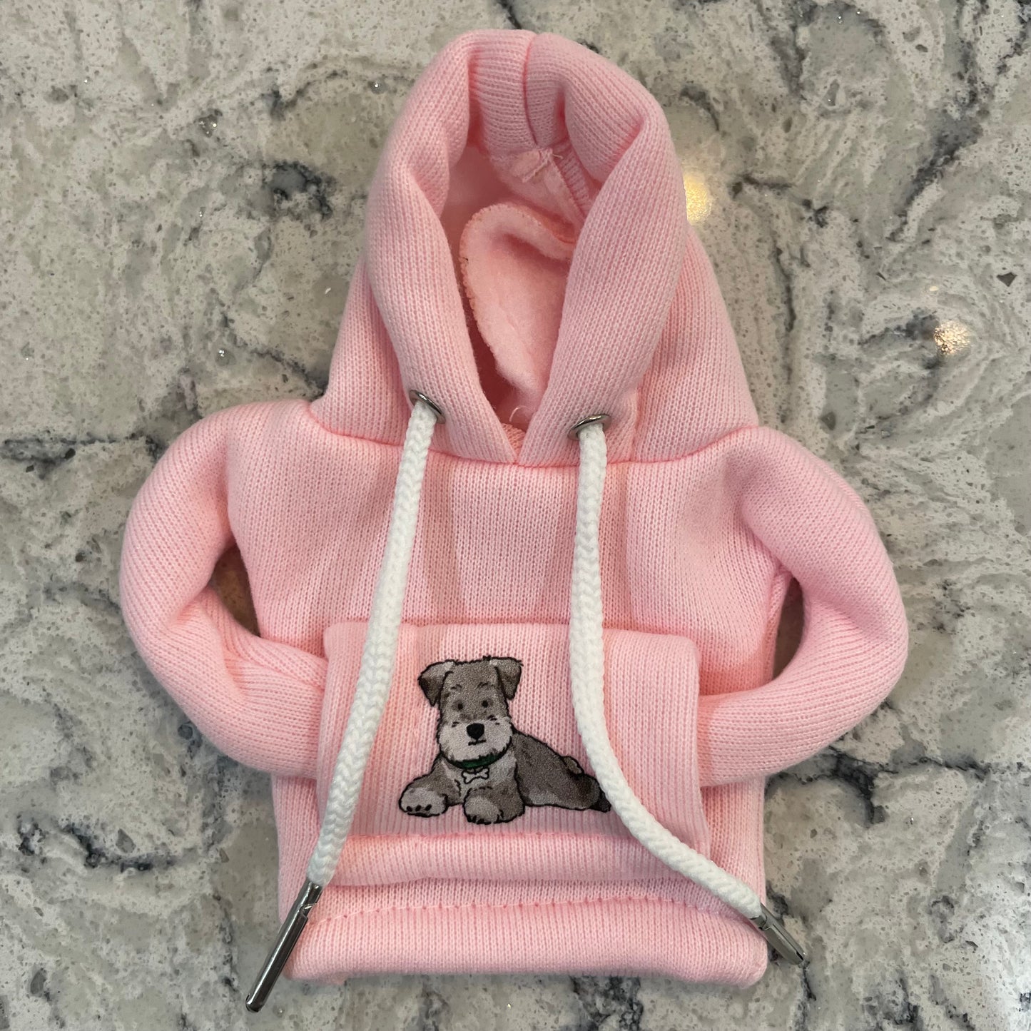 Pink with Grey Dog Gear Stick Hoodie - Retro Fast Fords