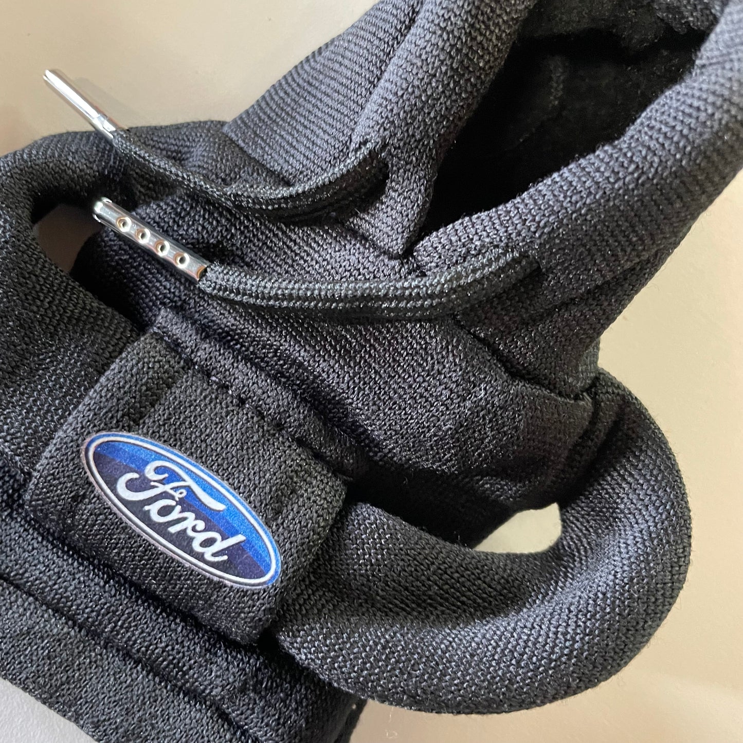 Ford Logo Novelty Gear Stick Hoodie Black - Retro Fast Fords