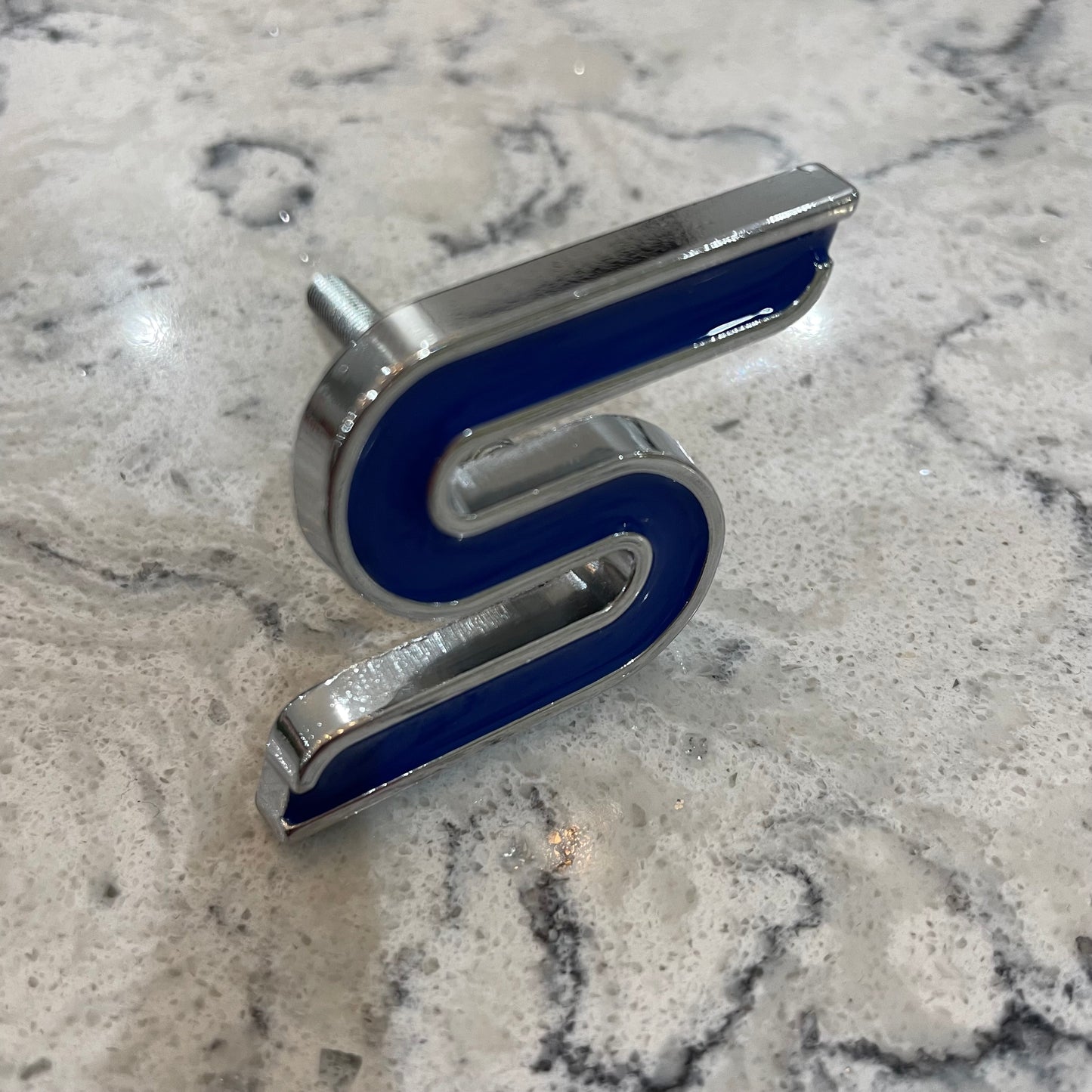 Ford Zetec S Badge Blue/Silver Outline, Front Grill - Retro Fast Fords