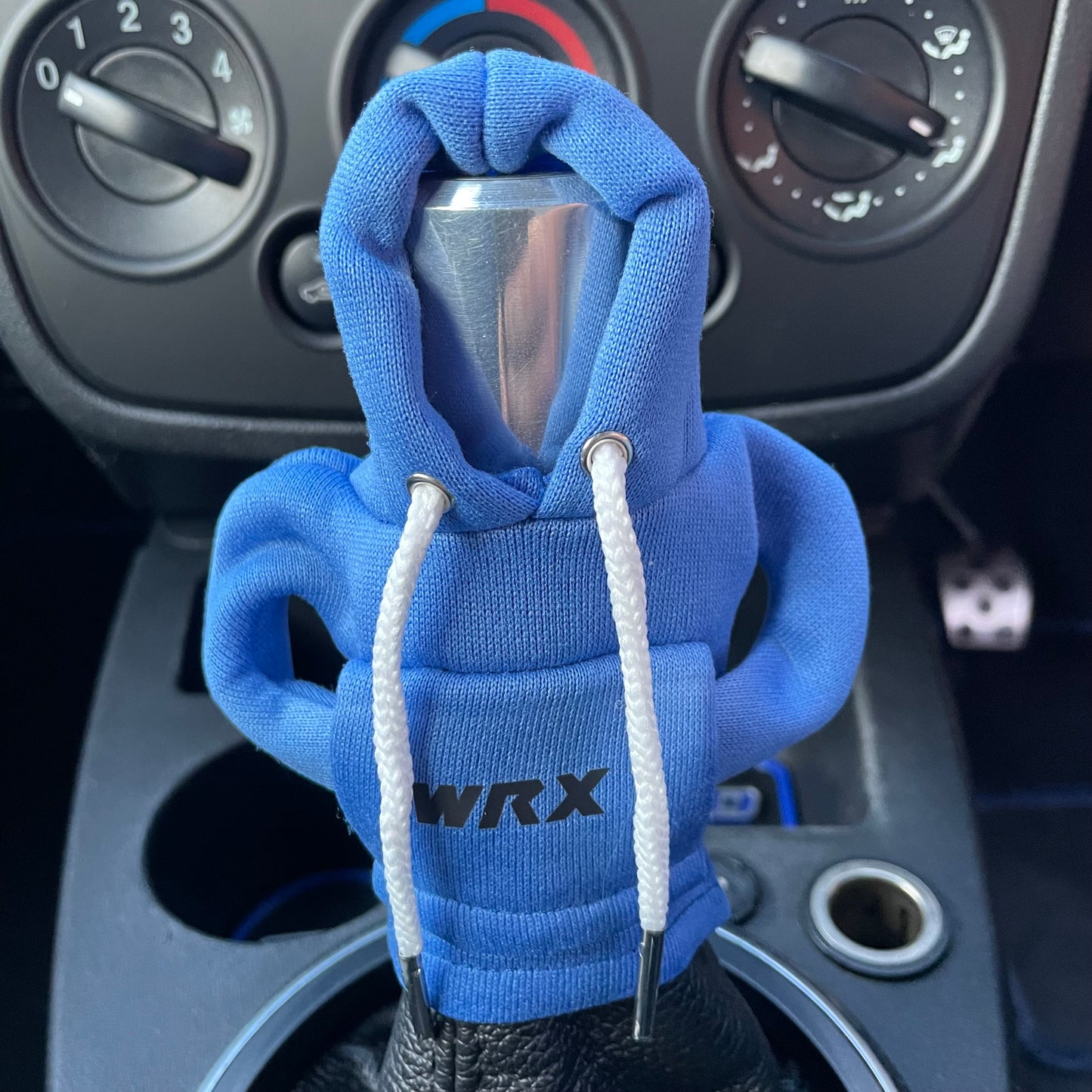 Subaru WRX Black Logo Gear Stick Hoodie Blue - Retro Fast Fords