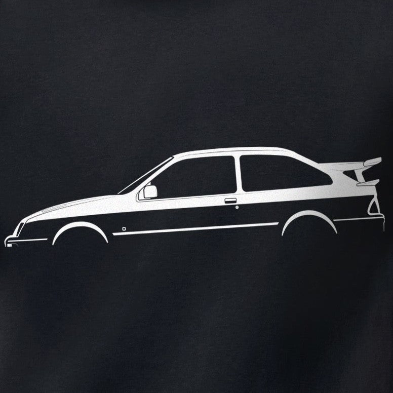 Ford Sierra RS500 Cosworth Silhouette T-Shirt by Retro Fast Fords