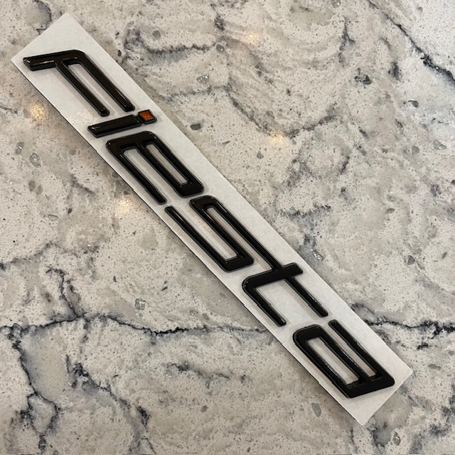 Ford Fiesta Badge Black With Orange Dot, Rear Stick On - Retro Fast Fords