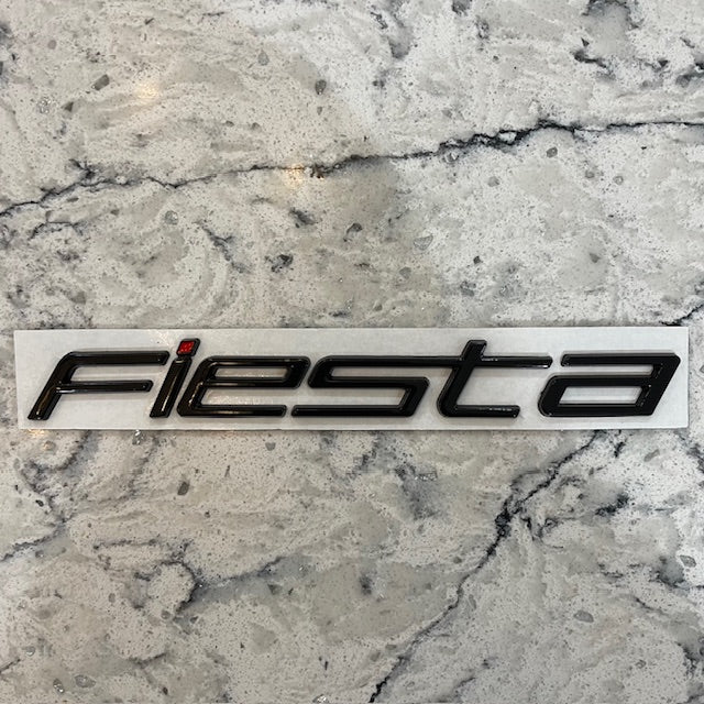 Ford Fiesta Badge Black With Red Dot, Rear Stick On - Retro Fast Fords