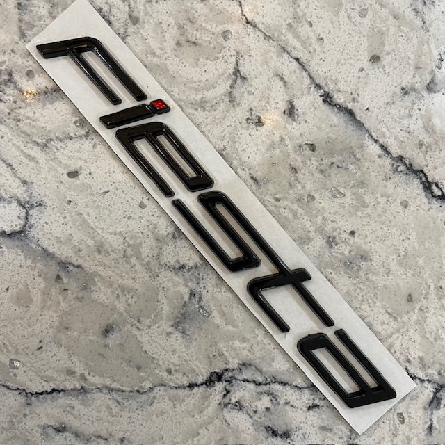 Ford Fiesta Badge Black With Red Dot, Rear Stick On - Retro Fast Fords