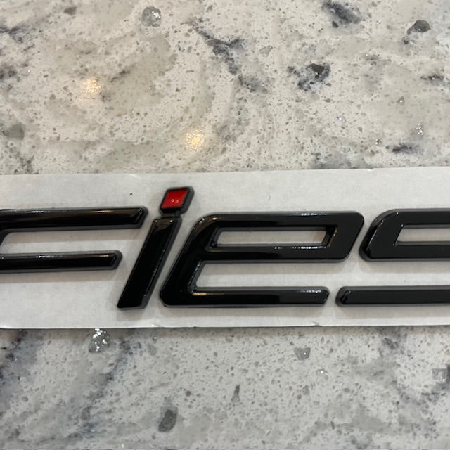Ford Fiesta Badge Black With Red Dot, Rear Stick On - Retro Fast Fords