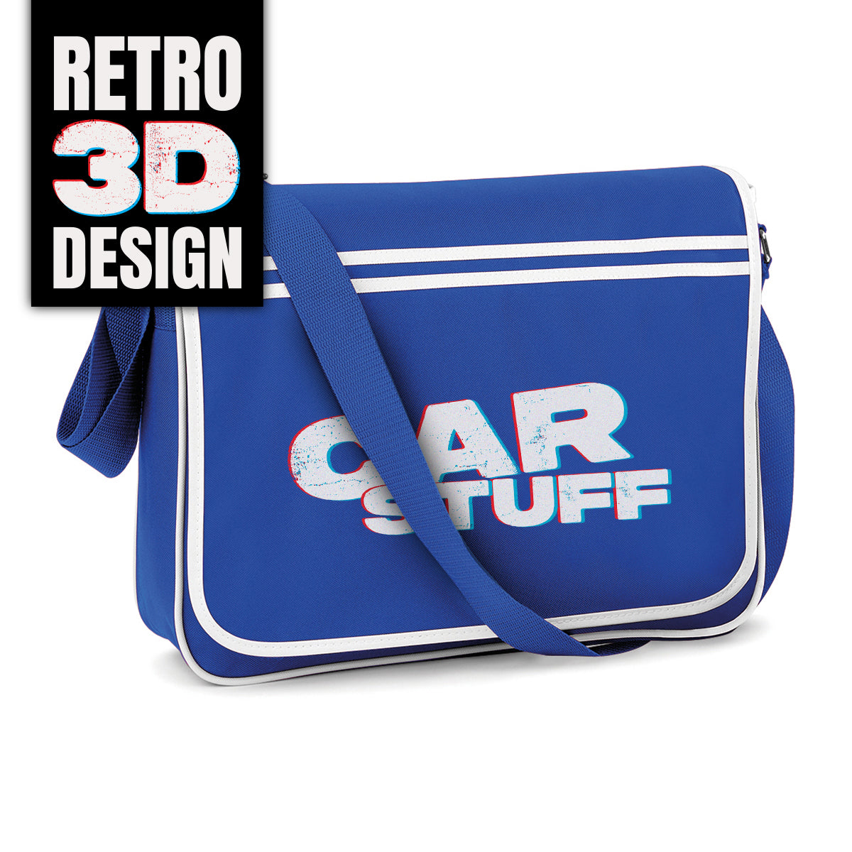 Car Stuff Royal Blue messenger bag 3D design