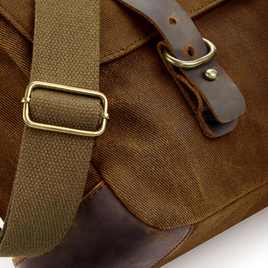 Heritage waxed canvas messenger by Retro Fast Fords
