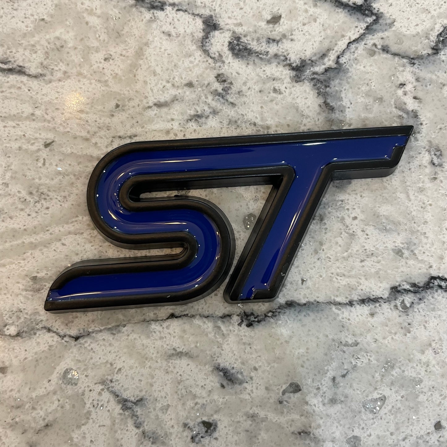 ST Badge set Blue With Black Outline, front and rear with matching Fiesta badge - Retro Fast Fords