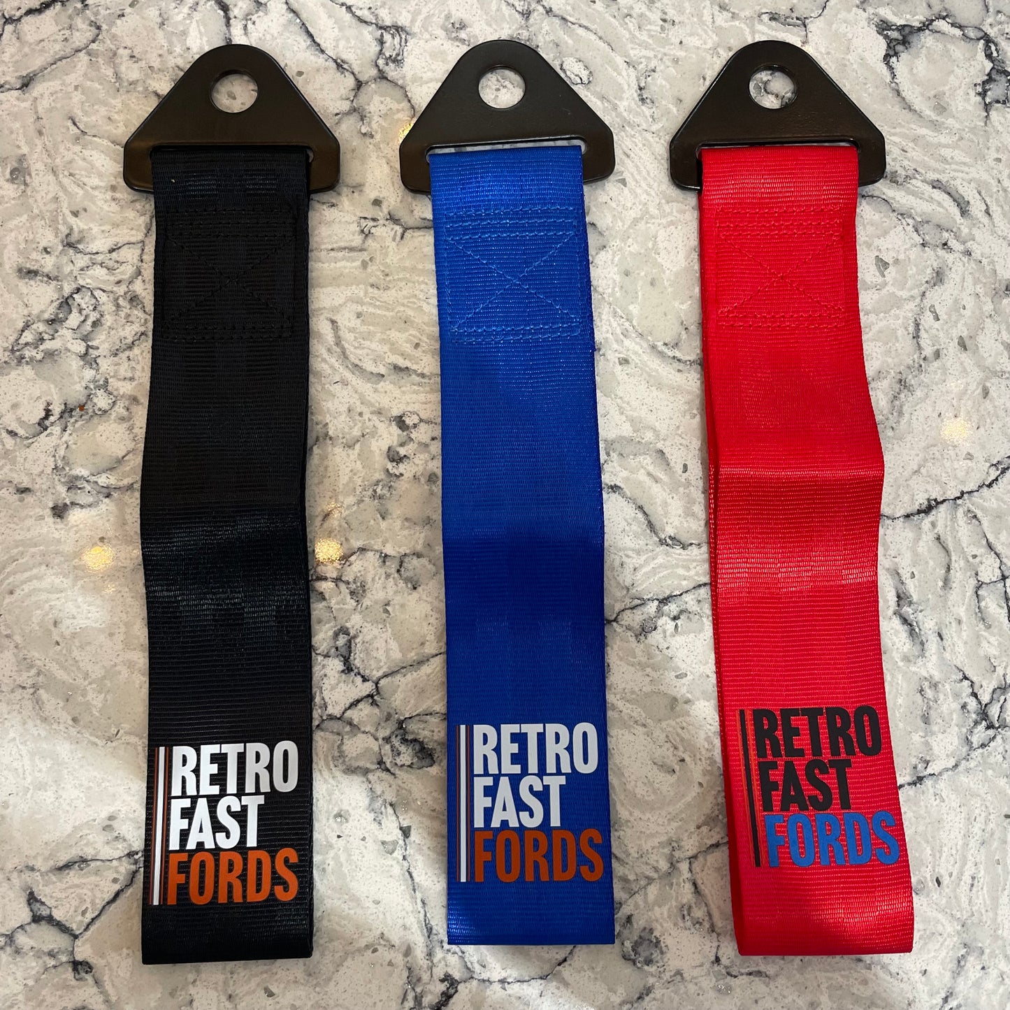 Retro Fast Ford JDM Style Tow Strap Universal Black - Retro Fast Fords