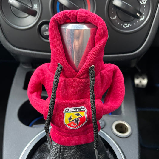 Fiat Abarth Novelty Gear Stick Hoodie Red - Retro Fast Fords