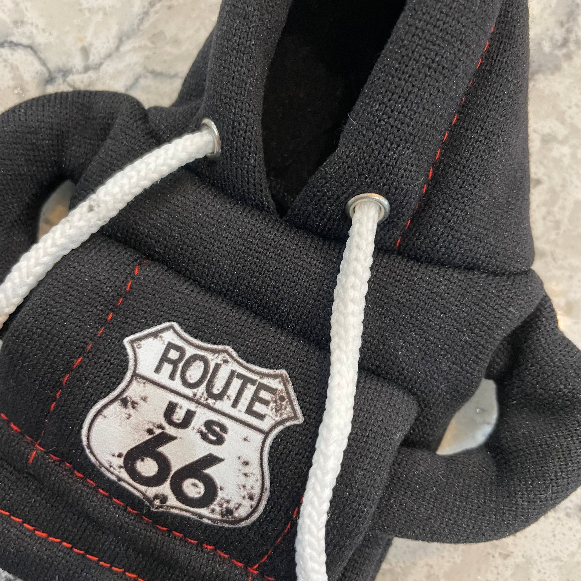 Black Route 66 Novelty Gear Stick Hoodie - Retro Fast Fords