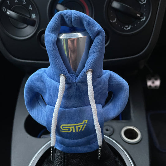 Subaru STI Gear Stick Hoodie Blue - Retro Fast Fords