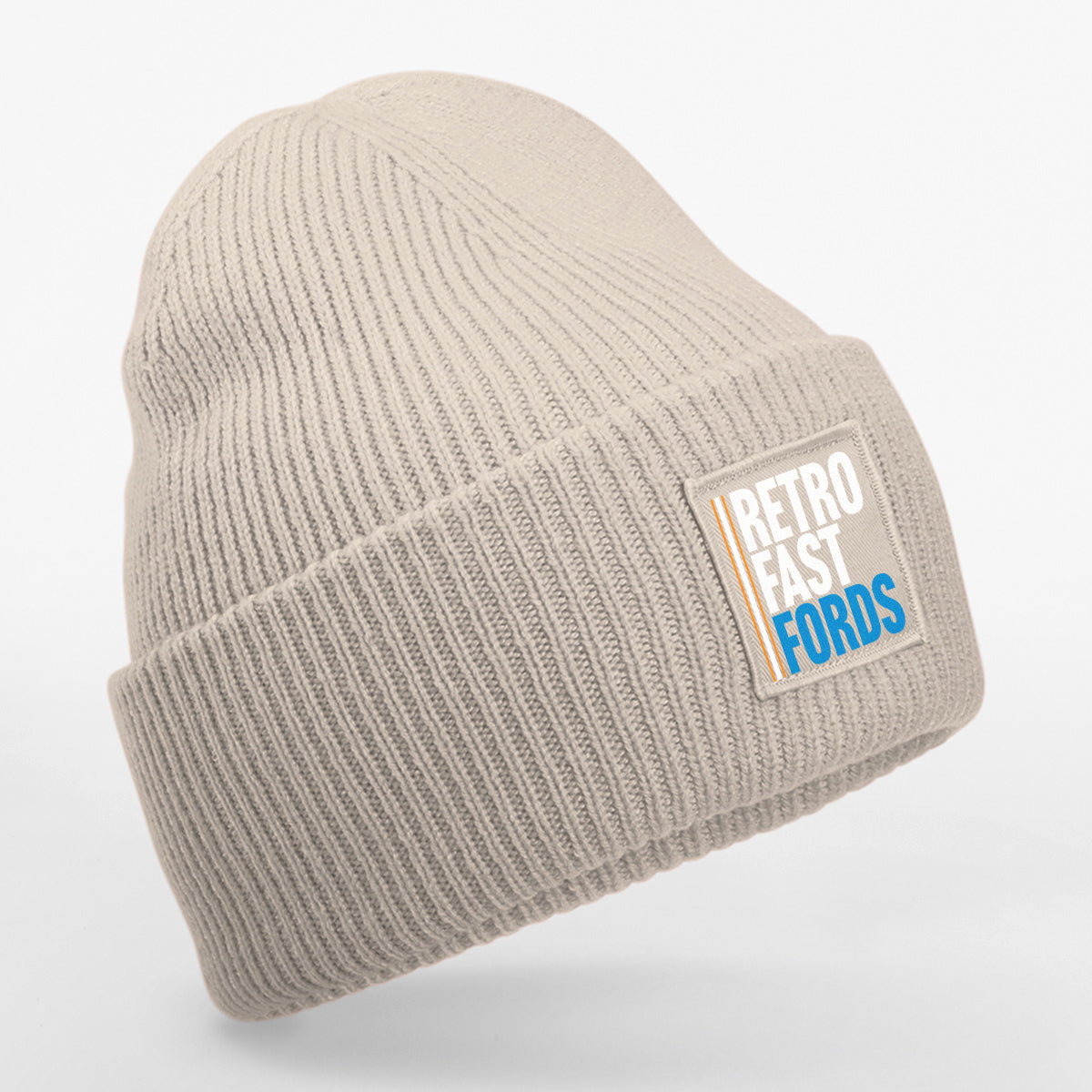 Deep-cuffed Beanie in Dusty Blue Winter Hat Retro Fast Fords