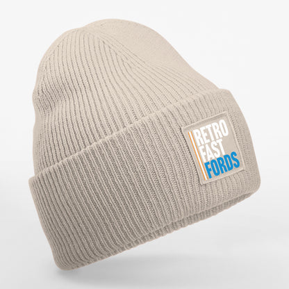 Deep-cuffed Beanie in Dusty Blue Winter Hat Retro Fast Fords