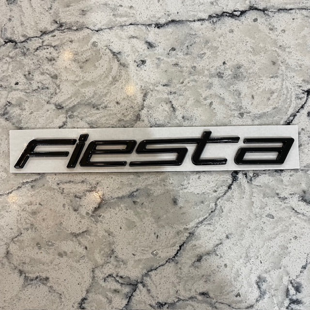 Ford Fiesta Badge Black With Black Dot, Rear Stick On - Retro Fast Fords