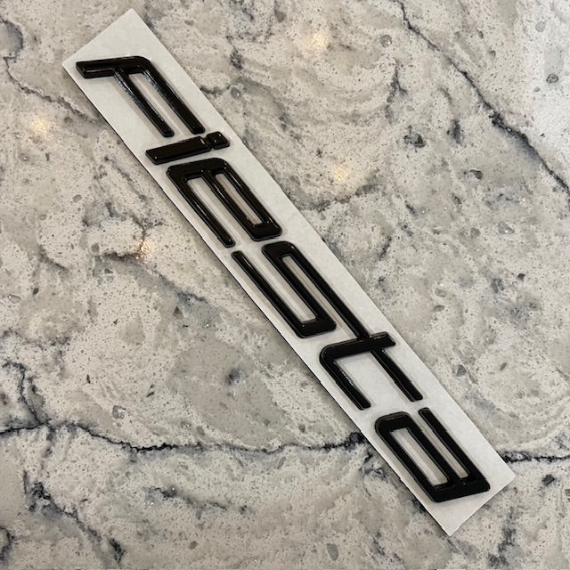 Ford Fiesta Badge Black With Black Dot, Rear Stick On - Retro Fast Fords