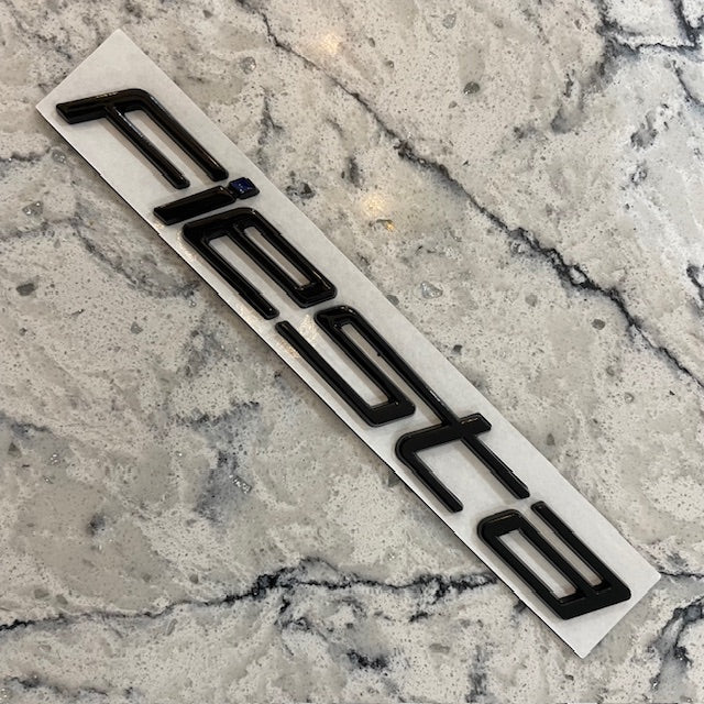 Ford Fiesta Badge Black With Blue Dot, Rear Stick On - Retro Fast Fords