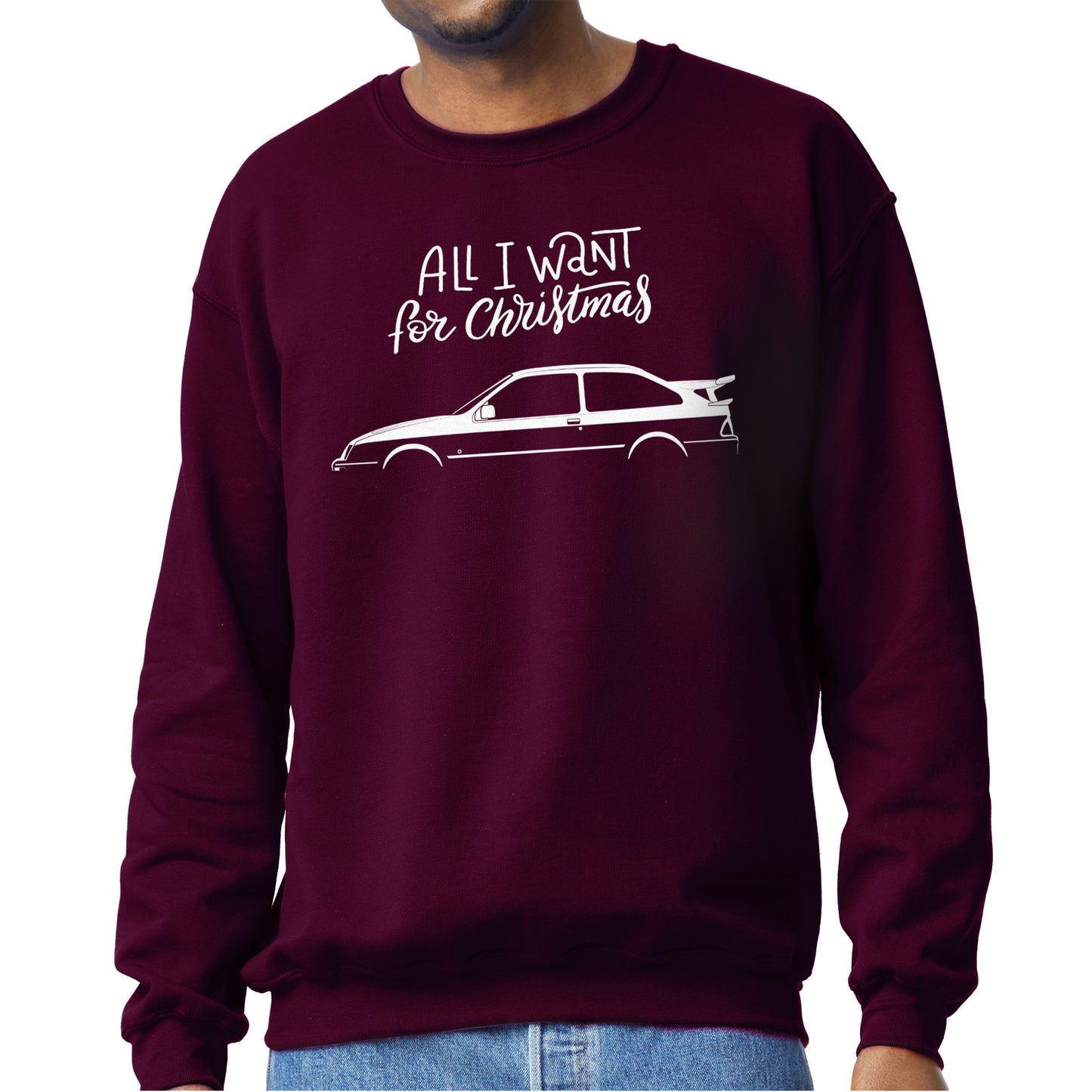 Men's Regular Fit Christmas Jumper Ford Sierra Cosworth