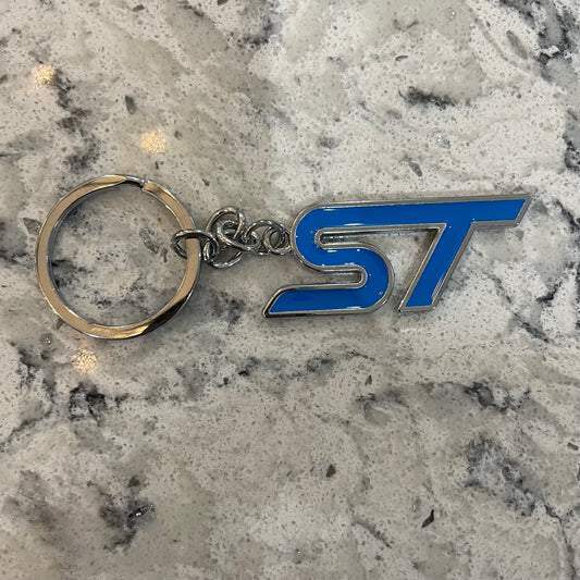 Ford ST Badge Blue Keyring - Retro Fast Fords