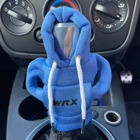 Subaru WRX Black Logo Gear Stick Hoodie Blue - Retro Fast Fords