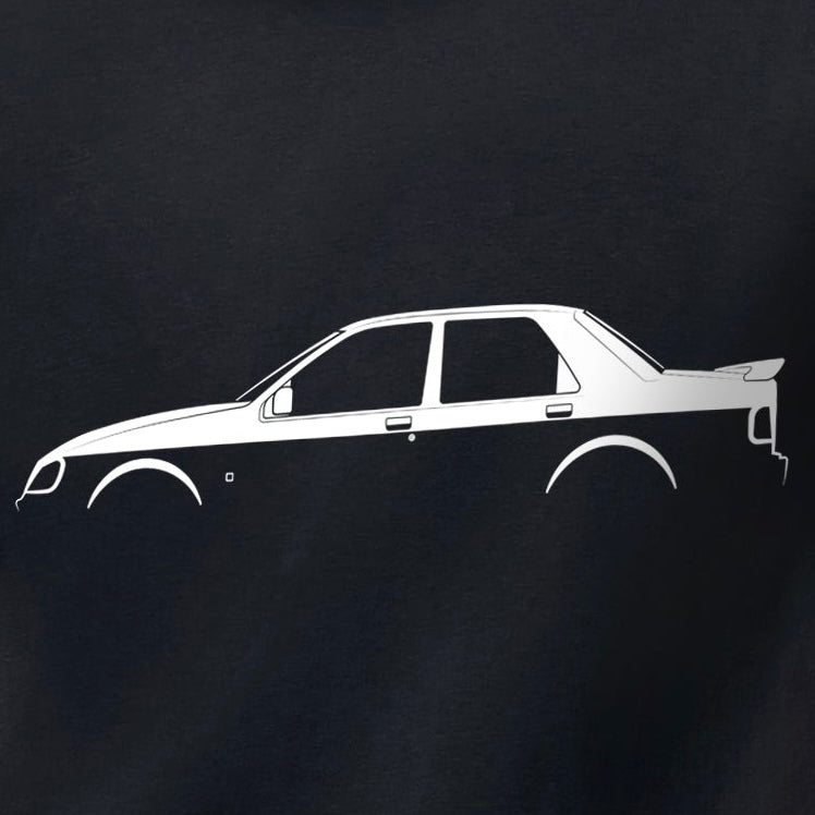 Ford Sierra Sapphire Cosworth Silhouette T-Shirt by Retro Fast Fords