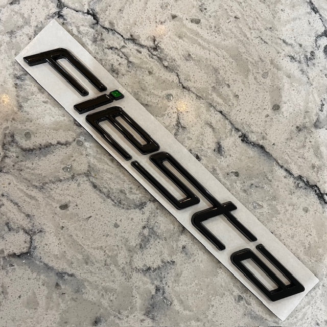 Ford Fiesta Badge Black With Green Dot, Rear Stick On - Retro Fast Fords
