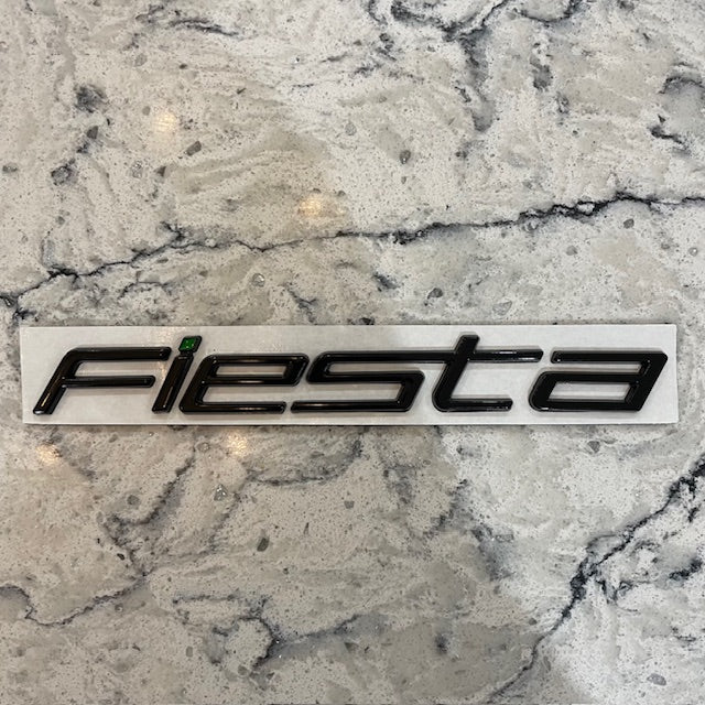 Ford Fiesta Badge Black With Green Dot, Rear Stick On - Retro Fast Fords