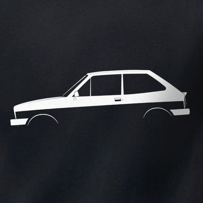 Ford Fiesta Mk1 XR2 Silhouette T-Shirt by Retro Fast Fords