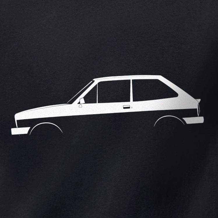 Ford Fiesta Mk1 XR2 Silhouette T-Shirt by Retro Fast Fords