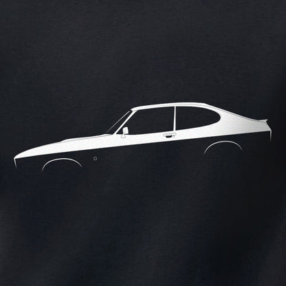 Ford Capri Mk3 Silhouette T-Shirt by Retro Fast Fords