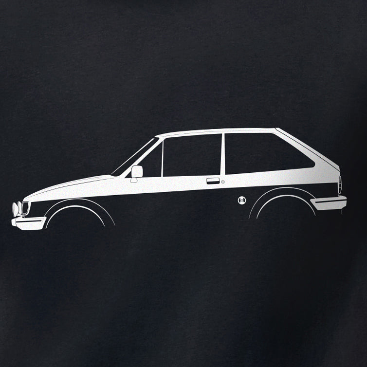 Ford Fiesta Mk2 XR2 Silhouette T-Shirt by Retro Fast Fords