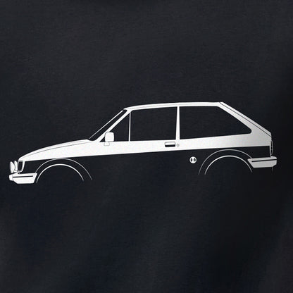 Ford Fiesta Mk2 XR2 Silhouette T-Shirt by Retro Fast Fords