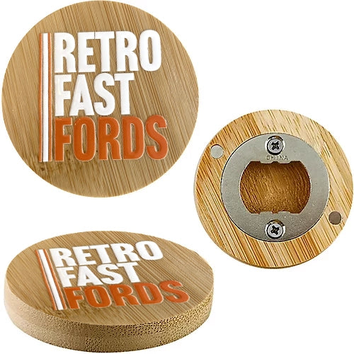 Retro Fast Fords Beer Bottle Opener with Magents