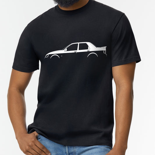 Ford Sierra Sapphire Cosworth Silhouette T-Shirt by Retro Fast Fords