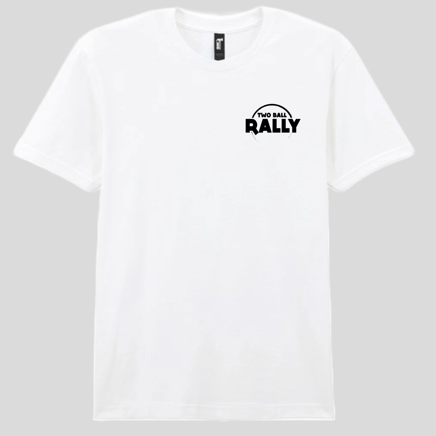 Two Ball T-Shirt, White with Black logo - Retro Fast Fords