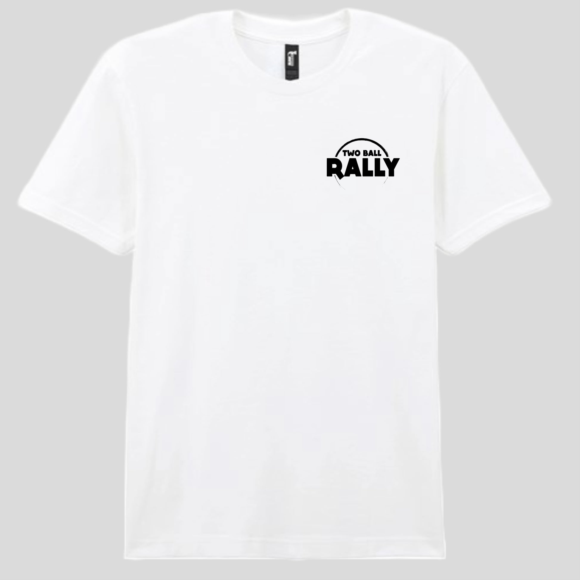 Two Ball T-Shirt, White with Black logo - Retro Fast Fords
