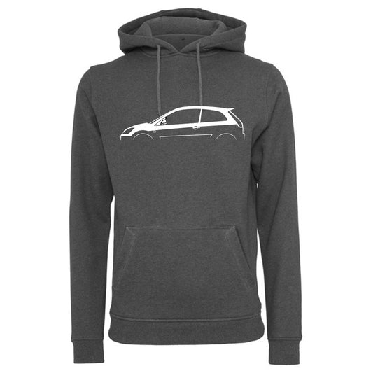 Retro Fast Fords Charcoal Grey Hoodie Ford Fiesta ST150