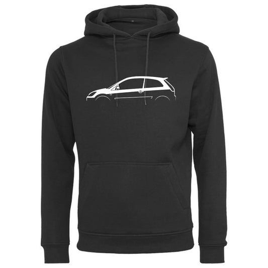 Retro Fast Fords Black Hoodie ST150 Ford Fiesta Black/White