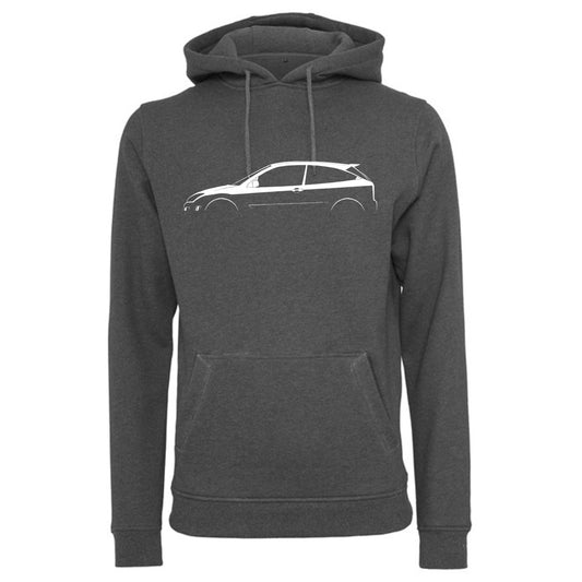 Retro Fast Fords Charcoal Grey Hoodie Mk1 Ford Focus RS