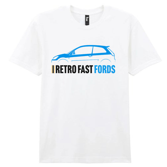 Retro Fast Fords Everyday White T-Shirt ST150 Silhouette - Retro Fast Fords